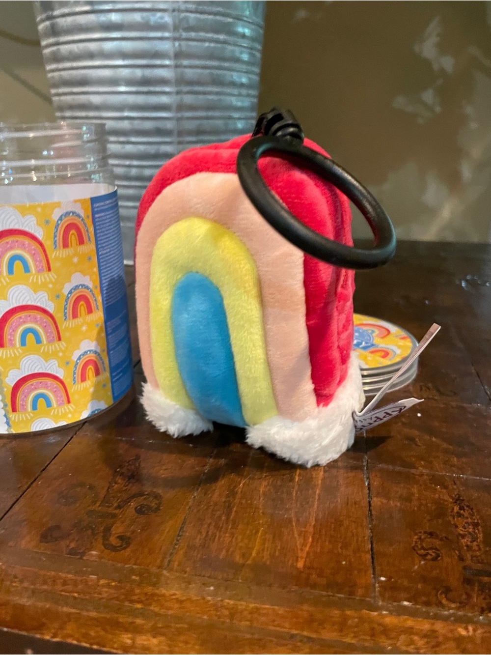 Scentsy Plush Rainbow Bag Charm - Red, Pink, Yellow, Blue